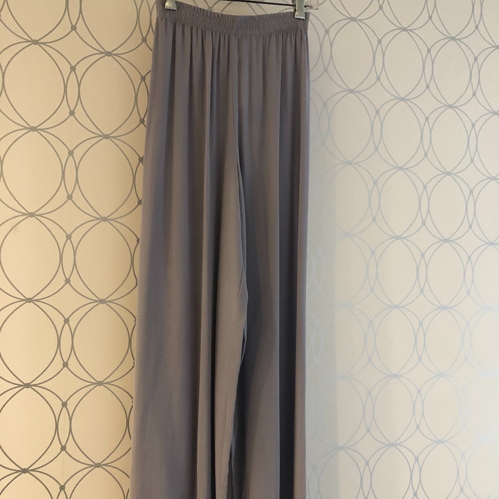 L. Bates Semi Sheer Palazzo Pants l Soft Blue l Vintage